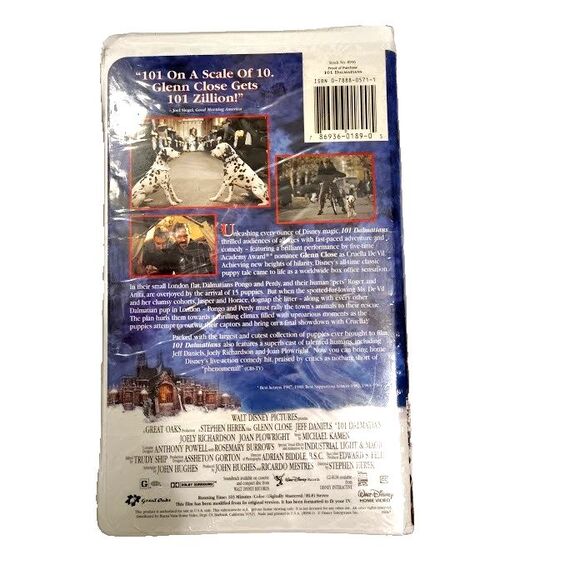 101 Dalmatians VHS Movie 1992 Disney G Family Adventure Comedy Glenn Close - Picture 2 of 4